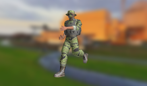 Running soldier