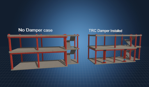 [ No Damper case ] vs. [ Damper Installed case ]